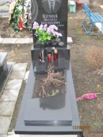 Single granite monument - Two ribbons